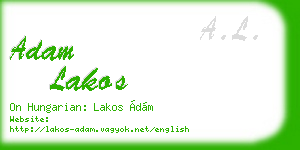 adam lakos business card