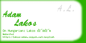 adam lakos business card